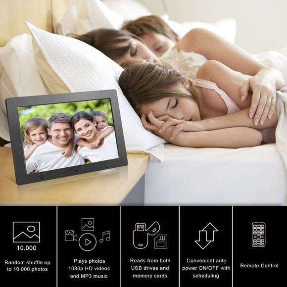 Flyamapirit Digital Picture Frame 10.1 Inch Digital Photo Frame with 1280x800 IP - Picture 5 of 9